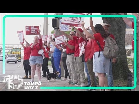 Nurses across Tampa Bay are demanding safer staffing levels and protections against AI in healthcare