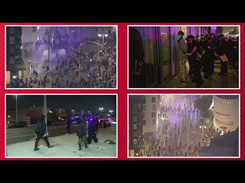 Violent protests in LA ignited by series of federal immigration raids