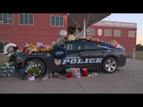 Support pours in for the family and friends of a fallen Terrell Police Officer