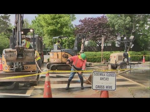 WATCH: Water main break in Northwest DC