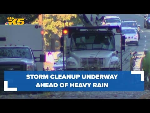 Storm cleanup ahead of heavy rain