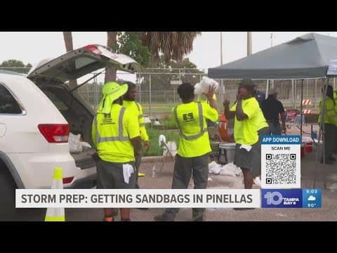 Residents stock up on sandbags ahead of tropical weather