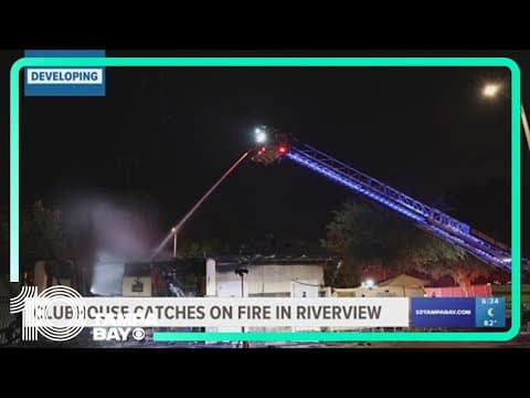 Riverview clubhouse destroyed by fire, crews say