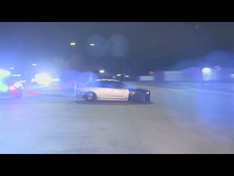 Police cruisers and a helicopter spent over an hour chasing this vehicle