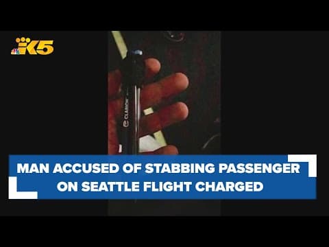A man accused of stabbing another passenger on a Seattle to Las Vegas flight charged with assault
