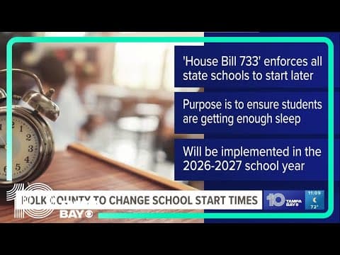 Polk County to change school start times for middle and high schoolers