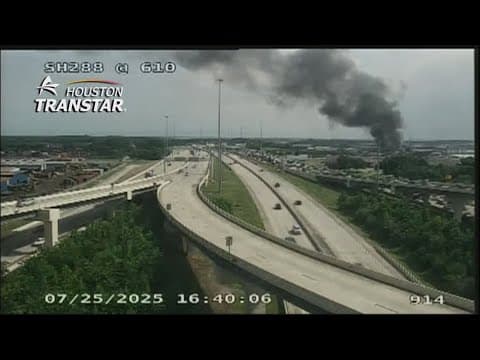 Fire burning near Highway 288 and the 610 Loop