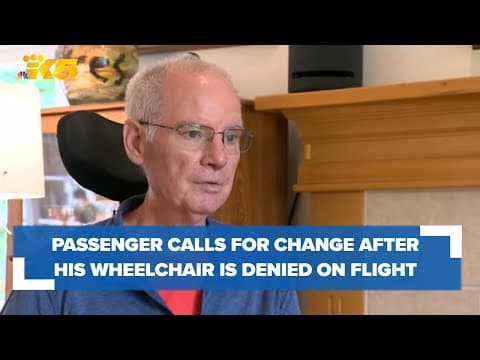 Air passenger fighting for change after being told his wheelchair was too heavy to fly