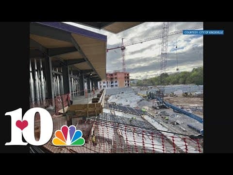 Construction halfway done on new baseball stadium