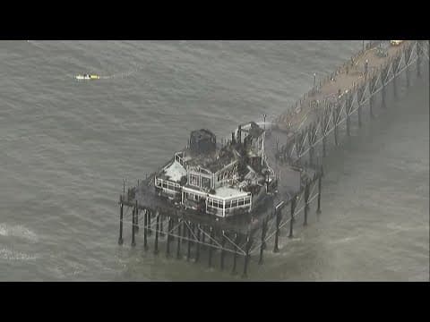 Oceanside Pier Fire | Full Chopper 8 aerials