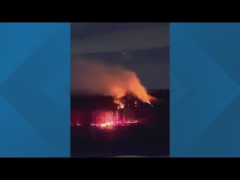 Firefighters battle large brush fire in Southern Indiana