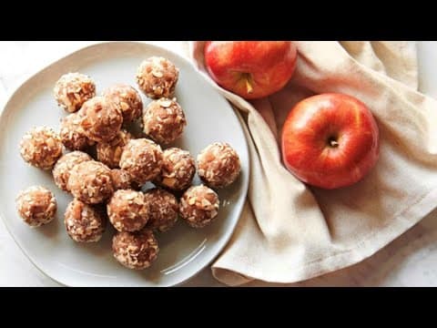 Making apple pie protein bites on KARE in the Kitchen