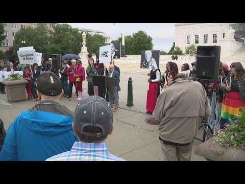 LGBTQ+ demonstration held outside US Supreme Court