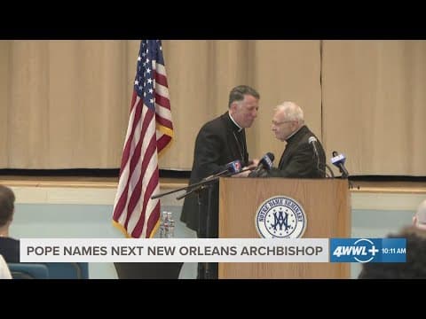 Archbishop Gregory Aymond introduces new Coadjutor Archbishop James Checchio
