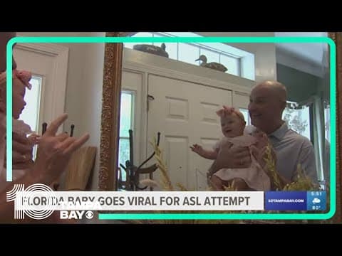 Baby goes viral after communicating with ASL