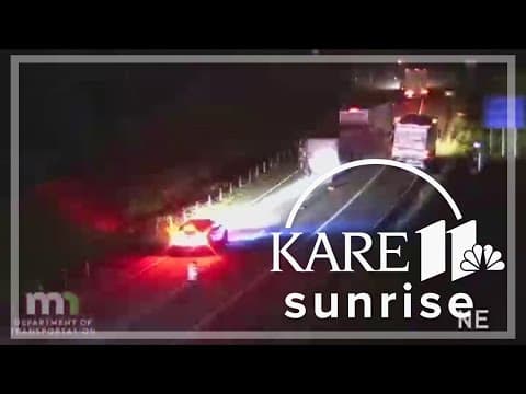 WATCH: Semi crash temporarily closes I-35W