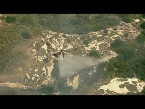 Vegetation fire burning south of Alpine