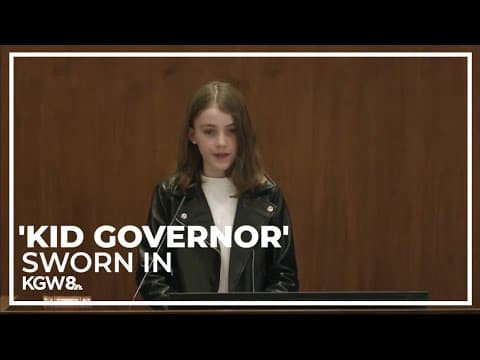 Oregon 'Kid Governor' sworn in