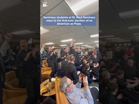 Super Bowl or Conclave? Watch these young priests react to the election of the first American Pope.