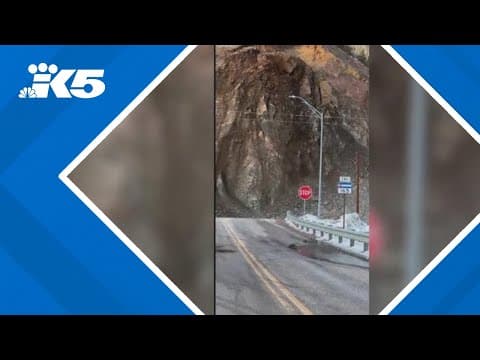 Rockslide onto Colorado highway caught on camera