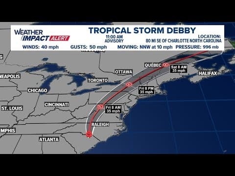 LIVE: Tropical Storm Debby has arrived in the DMV