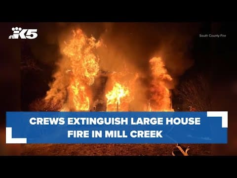 BREAKING: Crews put out large house fire in Mill Creek