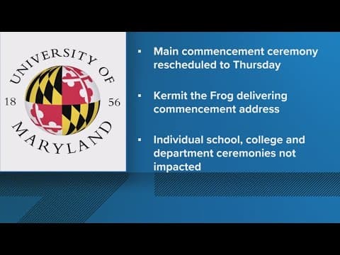 UMD main commencement ceremony rescheduled due to severe weather