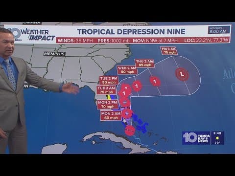 Tracking the Tropics: Tropical Depression Nine expected to strengthen as Humberto weakens