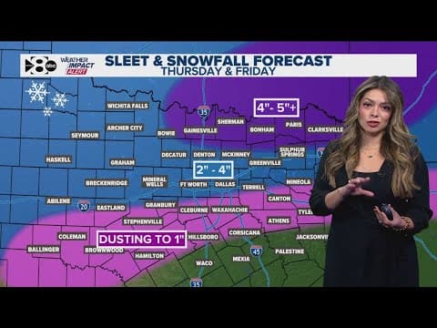 DFW Weather | When to expect snow, sleet on Thursday