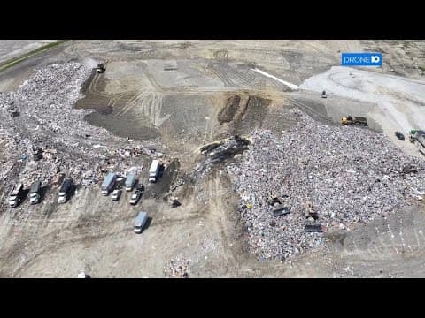 Drone footage shows trash at landfill in Franklin County