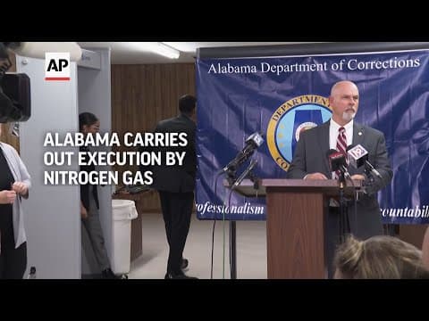 Alabama executes a man with nitrogen gas, the first time the new method has been used