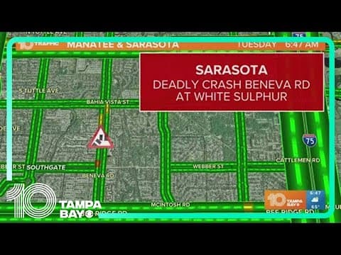 Deadly crash slows traffic on Beneva Road in Sarasota