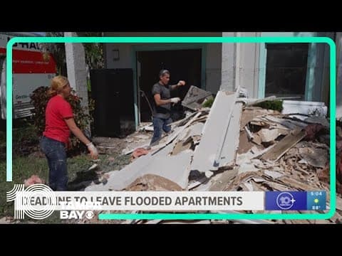 Residents facing deadline to leave flooded Clearwater apartment