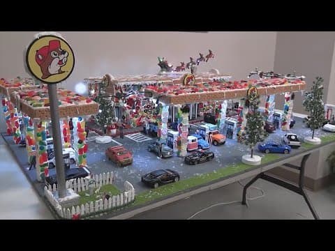 Texas tax office showcasing gingerbread Buc-ee's this holiday season