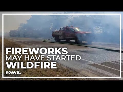 Fire officials say fireworks may have caused wildfire in Lincoln County