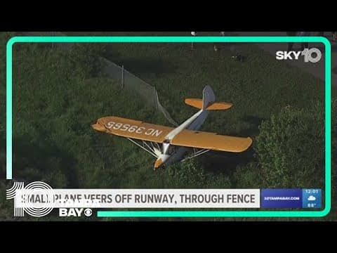 Small plane crashes off runway at Clearwater Airpark