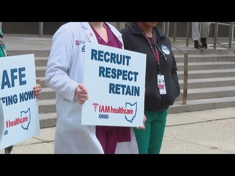 Ohio State hospital workers protest for increased staffing amid high turnover rate