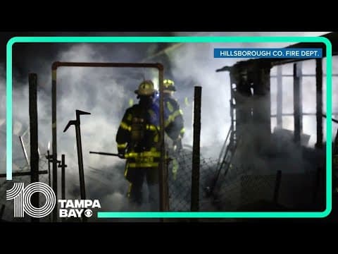 Hillsborough firefighters battle blaze that destroyed home