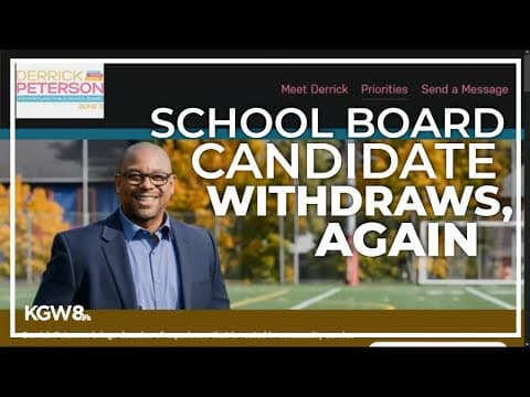 Portland school board candidate officially withdraws from race after controversy