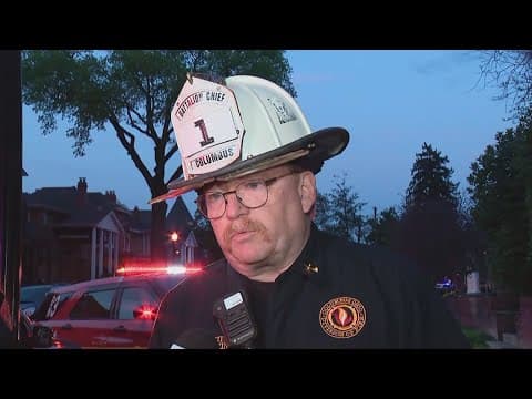 Columbus Fire Battalion Chief Steve Martin provides update on roof collapse near Ohio State