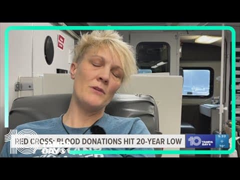 American Red Cross: Blood donations hit 20-year low