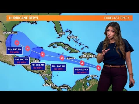 Hurricane Beryl tracker: Latest path, category, spaghetti models, Texas forecast
