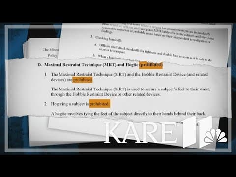 Minneapolis Police Department bans restraint tactics