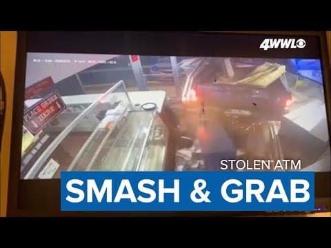 Video: Thieves smash into New Orleans donut shop, steal ATM