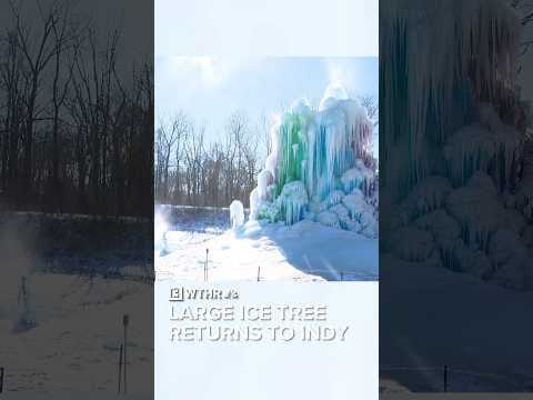 Large ice tree returns to Indy