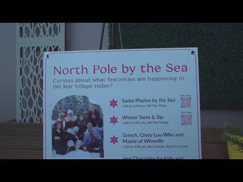North Pole by the Sea event in Del Mar Village