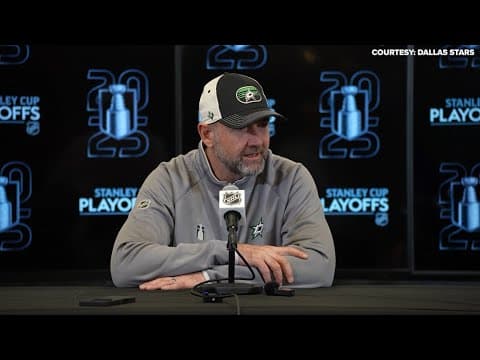 Dallas Stars coach Pete DeBoer says Jason Robertson now listed as 'day-to-day.' (5.1.25)