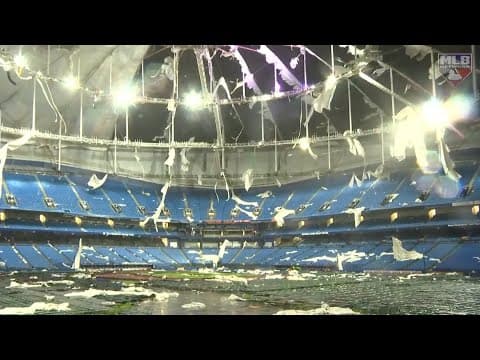 Hurricane Milton: Inside look at Tropicana Field after storm ripped its roof off