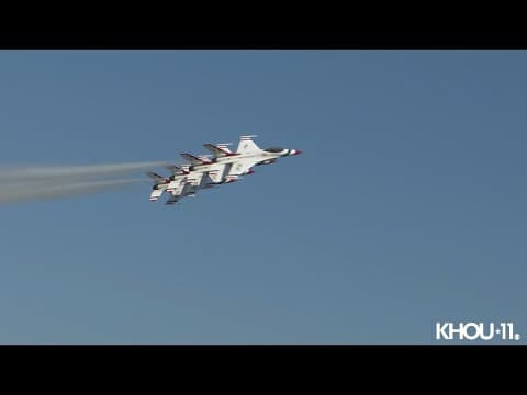 Raw video: Thunderbirds rehearse for Wings Over Houston