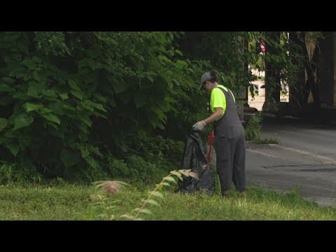 Volunteers clean up downtown Indianapolis ahead of major events